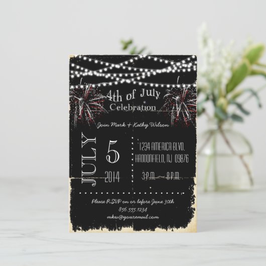 7月のパーティの招待状の動揺してな花火第4 招待状 (スタンド正面)
