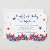7月のパーティの招待状の愛国心が強い星第4 招待状 (正面)