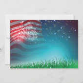 7月のパーティの招待状の愛国心が強い花火第4 招待状 (裏面)