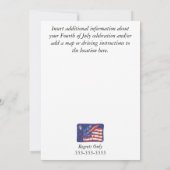 7月のパーティの招待状の第4 招待状 (裏面)