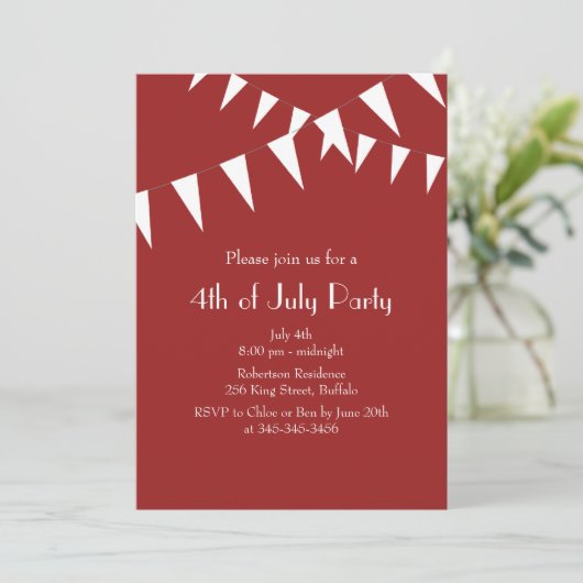 7月のパーティの招待状の赤旗第4 招待状 (スタンド正面)