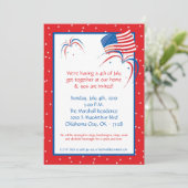 7月のパーティーのバーベキューの招待状の5x7第4第4 招待状 (スタンド正面)