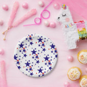 7月のパーティーのフェスティバル第4は赤白青を主演します ペーパープレート (パーティー)