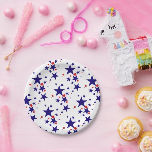 7月のパーティーのフェスティバル第4は赤白青を主演します ペーパープレート (パーティー)