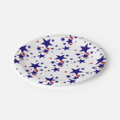 7月のパーティーのフェスティバル第4は赤白青を主演します ペーパープレート (アングル)