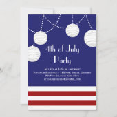 7月のパーティーのランタンの招待状の第4 招待状 (正面)