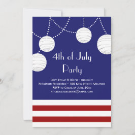 7月のパーティーのランタンの招待状の第4 招待状