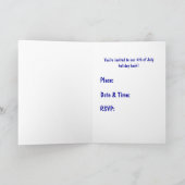 7月のパーティーの招待のカメそしてかたつむり第4 招待状 (内部)