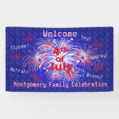 7月のパーティーの花火の歓迎の第4 横断幕 (横)