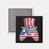 7月のビデオゲーム4thアンクルサムハットゲームコントロール マグネット (正面/裏面)