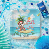 7月のビーチクリスマスサンタクロースパーティー ペーパープレート (パーティー)