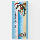 7月のビーチクリスマスサンタクロースパーティー 横断幕 (縦)