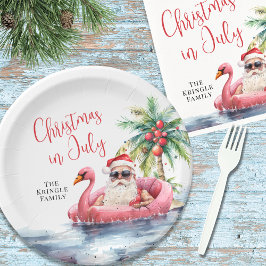 7月のビーチクリスマス ペーパープレート