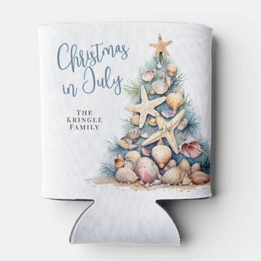 7月のビーチクリスマス 缶クーラー (裏面)