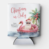 7月のビーチクリスマス 缶クーラー (正面)