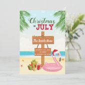 7月のビーチパーティの招待状 招待状 (スタンド正面)