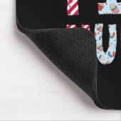 7月のピチュナースインディペンデンスデイアメリカ国旗 マウスパッド (コーナー)