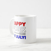7月のフォークの面白いマグカップ コーヒーマグカップ (正面左)