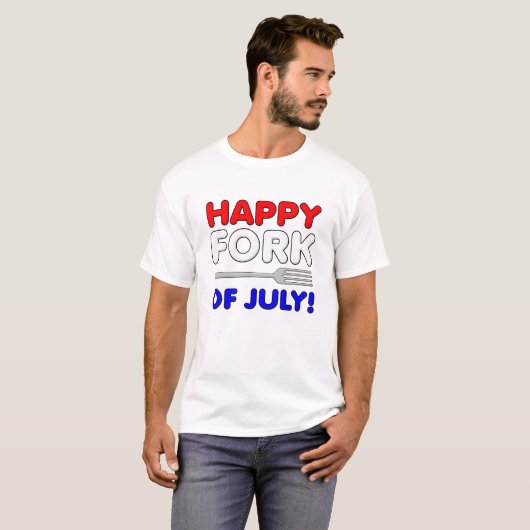 7月のフォークTシャツ面白いデザイン Tシャツ (正面フル)