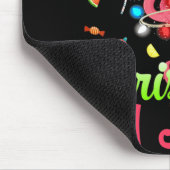 7月のフラミンゴでクリスマスを愛しているだけの女の子 マウスパッド (コーナー)