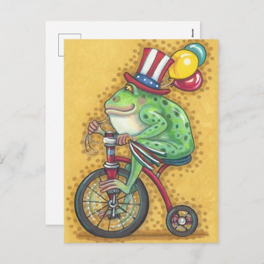 7月のブルカエル4th、カエルの休日はがき シーズンポストカード (正面/裏面)