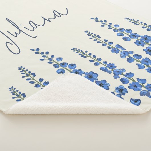 7月のブルーデルフィニウムの花 シェルパブランケット (3/4)