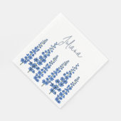 7月のブルーデルフィニウムの花 スタンダードランチョンナプキン (角)