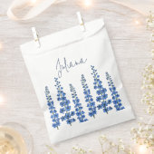 7月のブルーデルフィニウムの花 フェイバーバッグ (クリップ留めされた状態)