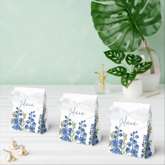 7月のブルーデルフィニウムの花 フェイバーボックス (複数)