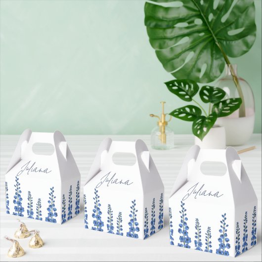 7月のブルーデルフィニウムの花 フェイバーボックス (複数)