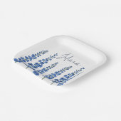 7月のブルーデルフィニウムの花 ペーパープレート (傾斜あり)