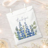 7月のブルーデルフィニウム花ありがとう フェイバーバッグ (クリップ留めされた状態)