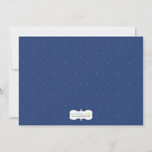 7月のベビーシャワーの招待状の第4 招待状 (裏面)