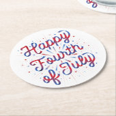 7月のペーパーコースターの幸せな四分の一(第4) ラウンドペーパーコースター (アングル)