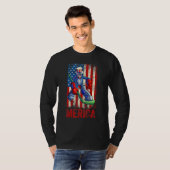 7月のホッケーアンクルサム4th男の子アメリカ合衆国 tシャツ (正面フル)
