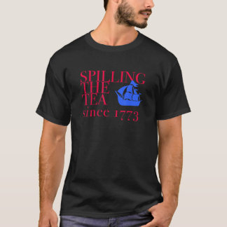 7月のボストンの1773th以来アメリカのスパイリング茶 tシャツ