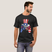 7月のボーイズ4thビデオゲームアメリカ国旗Saおじさん Tシャツ (正面フル)
