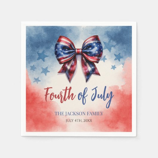 7月のボーテーマ4th愛国心パーティー スタンダードカクテルナプキン (正面)