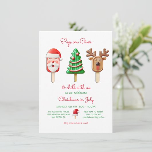 7月のポプシクルクリスマス 招待状 (スタンド正面)