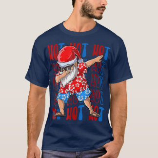 7月のマッチングFaでDabbing Hawaii Santa Christmas Tシャツ