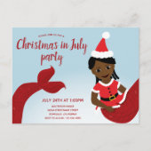 7月のマーメイドクリスマスパーティー インビテーションポストカード (正面)
