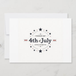 7月のミニマリスト4日招待状-レトロタイポグラフィ 招待状