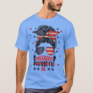 7月のメッシーパン4th愛国心Af妊娠妊娠 Tシャツ