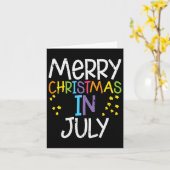 7月のメリークリスマス星の夏のクリスマス カード (黄色い花)