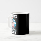 7月のメリークリスマス おもしろサンタクロース コーヒーマグカップ (正面左)
