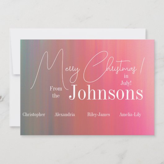 7月のメリークリスマス シーズンカード (正面)