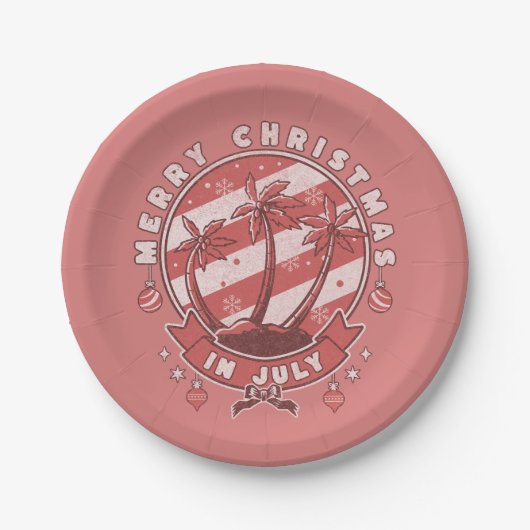 7月のメリークリスマス ペーパープレート (正面)