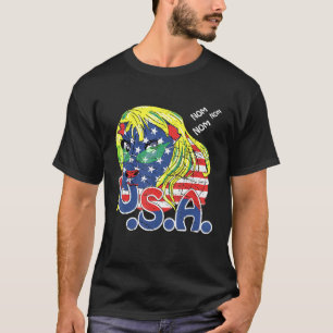 7月のモルモット4thアメリカPet Nom Patriot Tシャツ