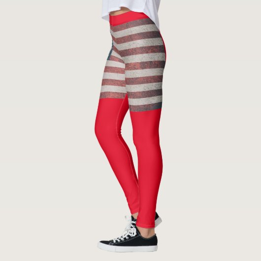 7月のヨガパンツの米国国旗4番目のレギンス レギンス (左)