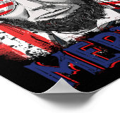 7月のリンカーン4thメリカ男性女性アメリカ国旗 ポスター (角)